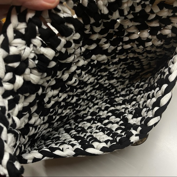 Handmade Envelope Bag Pouch t-shirt yarn Black Med - Picture 7 of 11